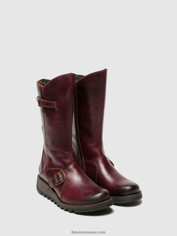 860NR349 bottes à boucle mes 2 Fly London violet femmes