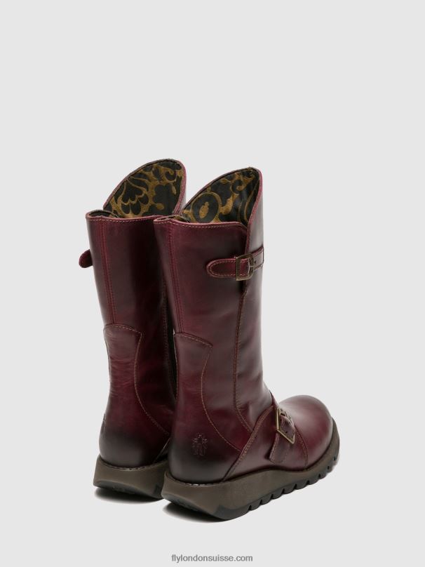 860NR349 bottes à boucle mes 2 Fly London violet femmes