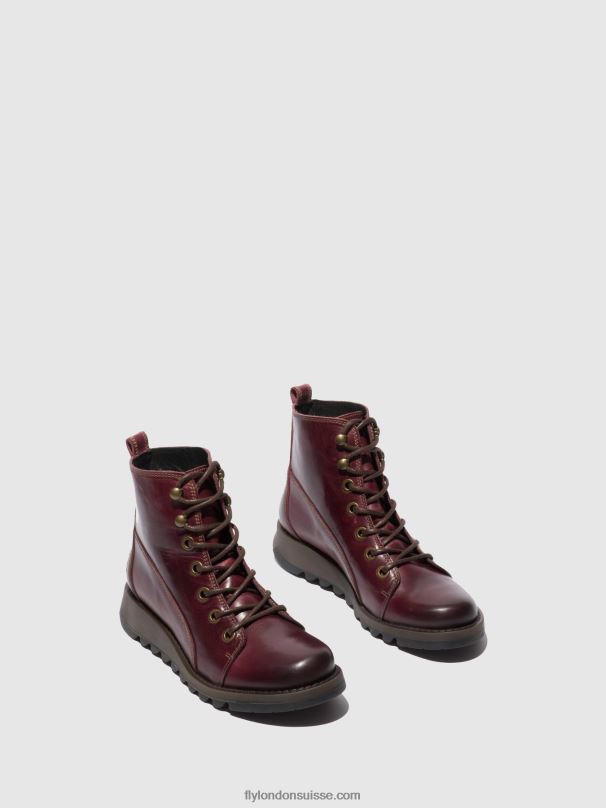 860NR328 bottes à lacets sore813 Fly London tapis violet femmes