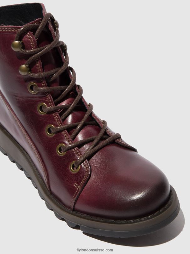 860NR328 bottes à lacets sore813 Fly London tapis violet femmes