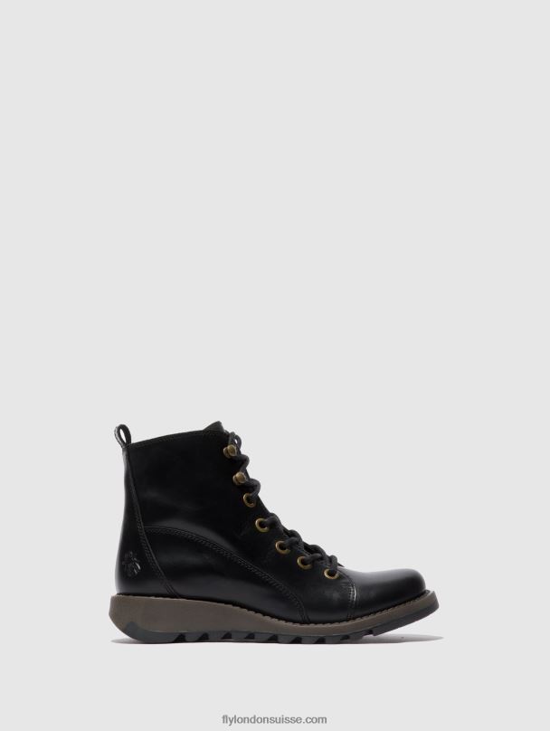 860NR330 bottes à lacets sore813 Fly London tapis noir femmes