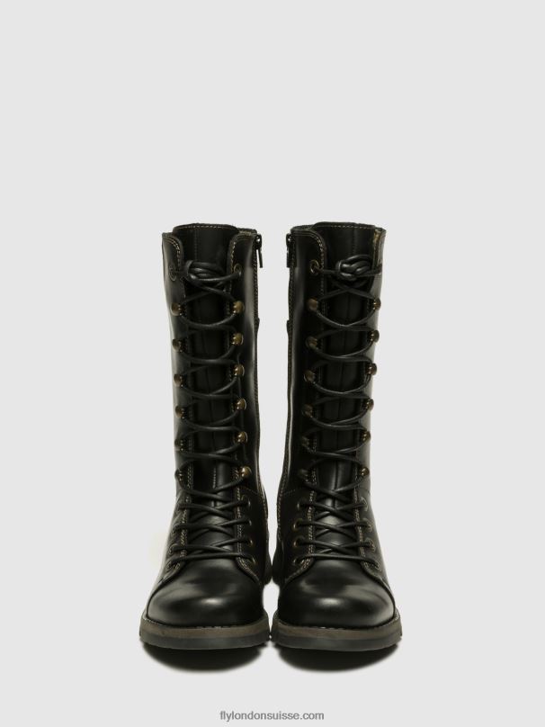 860NR666 chaussures compensées ster768 Fly London noir femmes