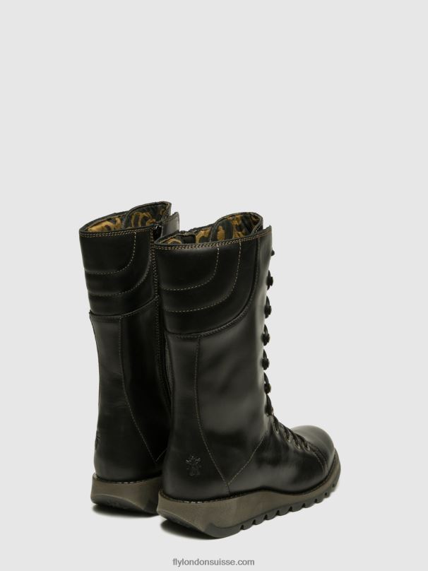 860NR666 chaussures compensées ster768 Fly London noir femmes