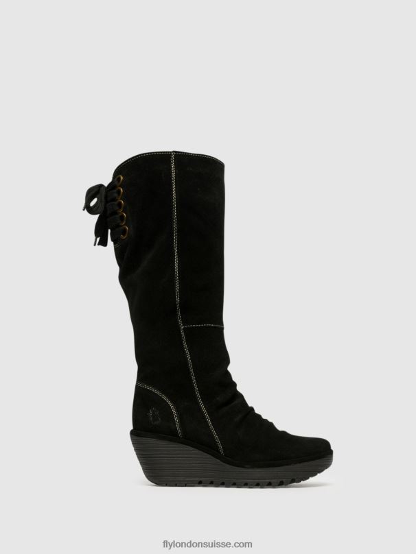 860NR354 bottes hautes Fly London noir femmes