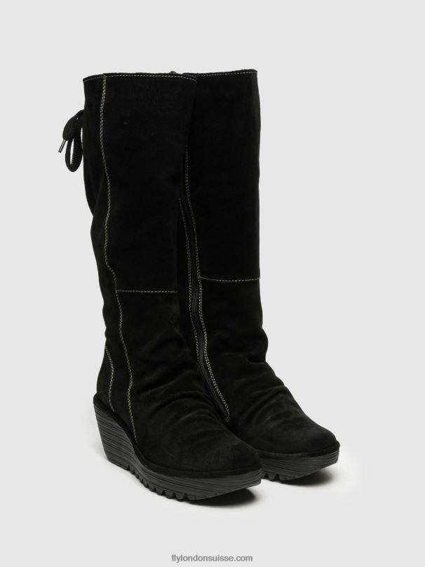 860NR354 bottes hautes Fly London noir femmes