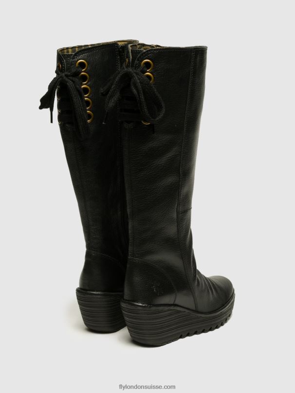 860NR355 bottes hautes Fly London noir femmes