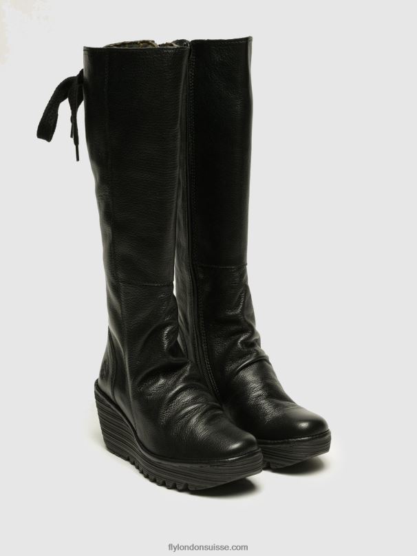 860NR355 bottes hautes Fly London noir femmes