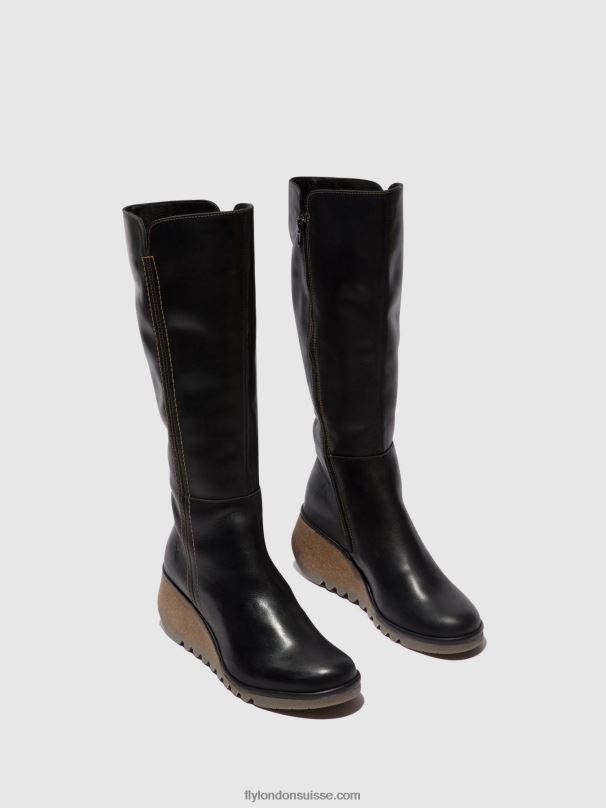 860NR287 bottes zippées nary328 Fly London noir femmes