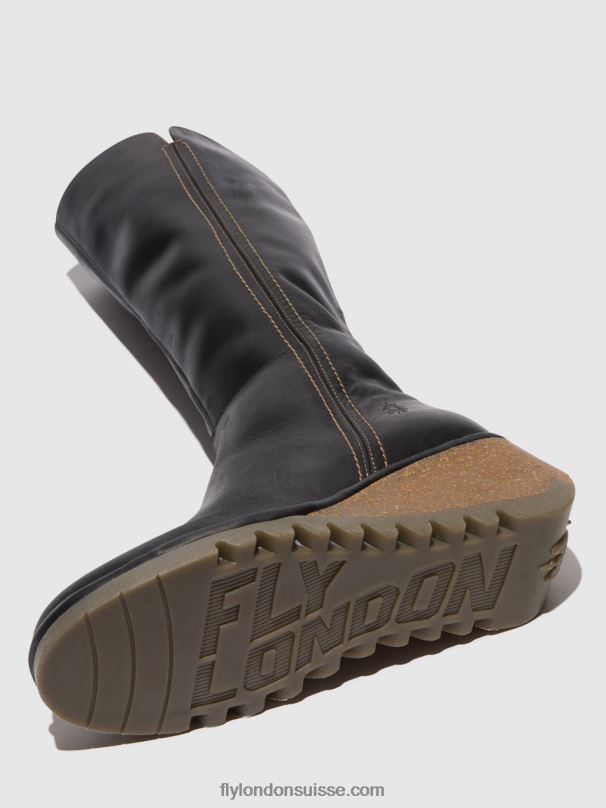 860NR287 bottes zippées nary328 Fly London noir femmes