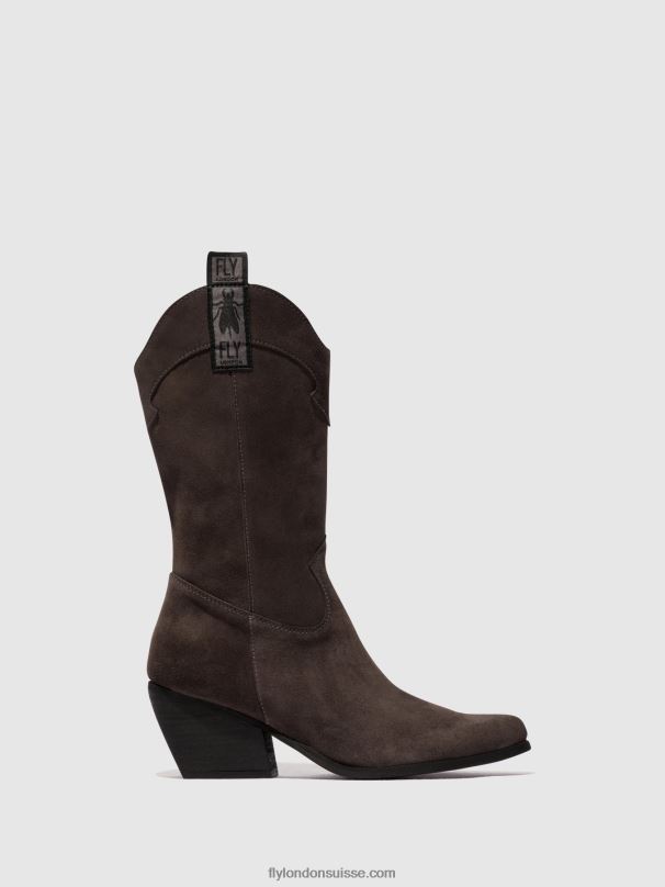 860NR294 bottes zippées teke906 Fly London gris femmes