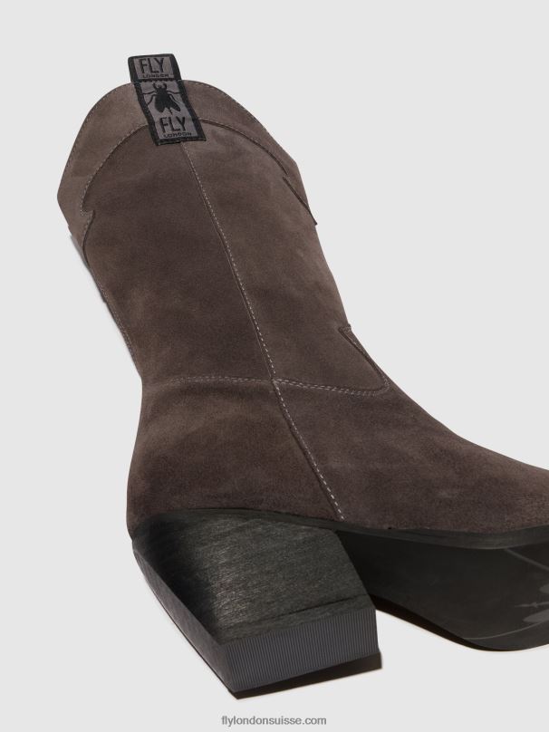 860NR294 bottes zippées teke906 Fly London gris femmes