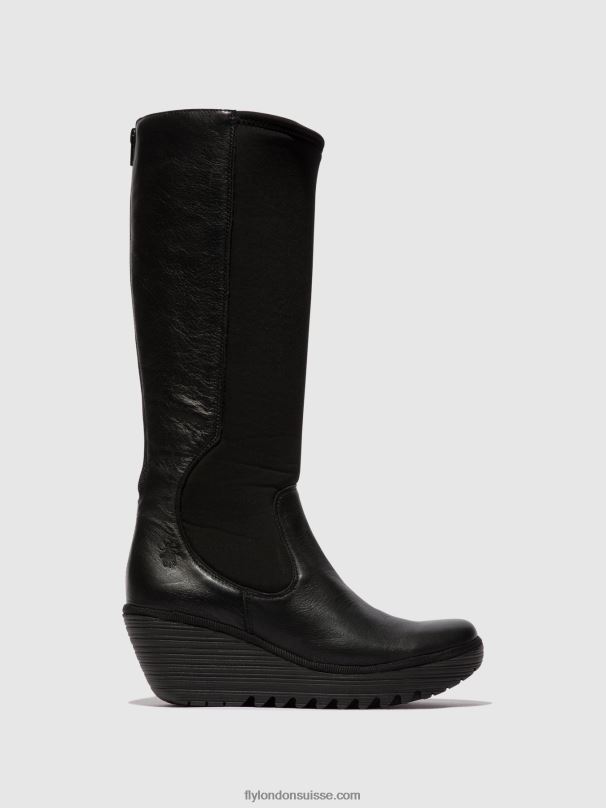 860NR295 bottes zippées yoja401 Fly London noir femmes