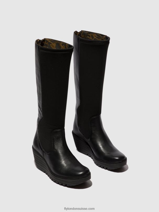 860NR295 bottes zippées yoja401 Fly London noir femmes