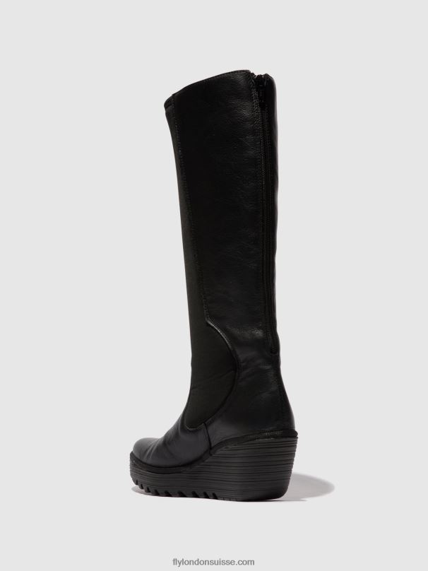 860NR295 bottes zippées yoja401 Fly London noir femmes