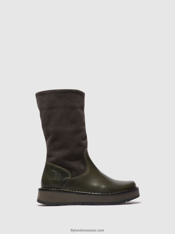 860NR298 bottes zippées rula083 Fly London diesel (rose) femmes