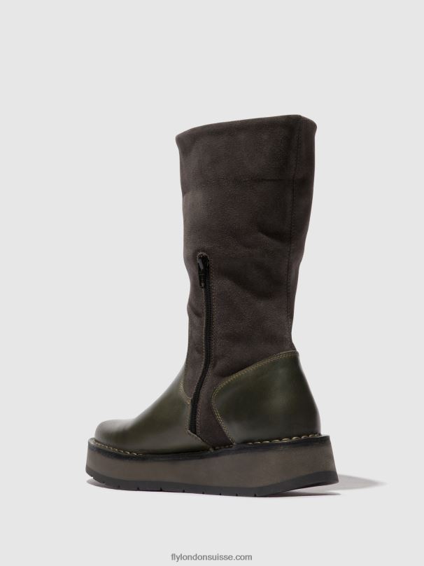 860NR298 bottes zippées rula083 Fly London diesel (rose) femmes
