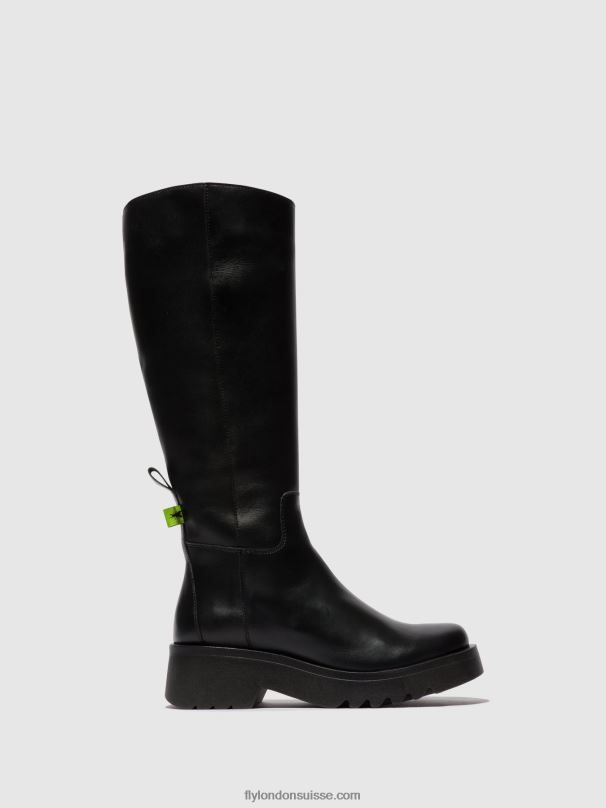 860NR302 bottes zippées mynt908 Fly London noir femmes