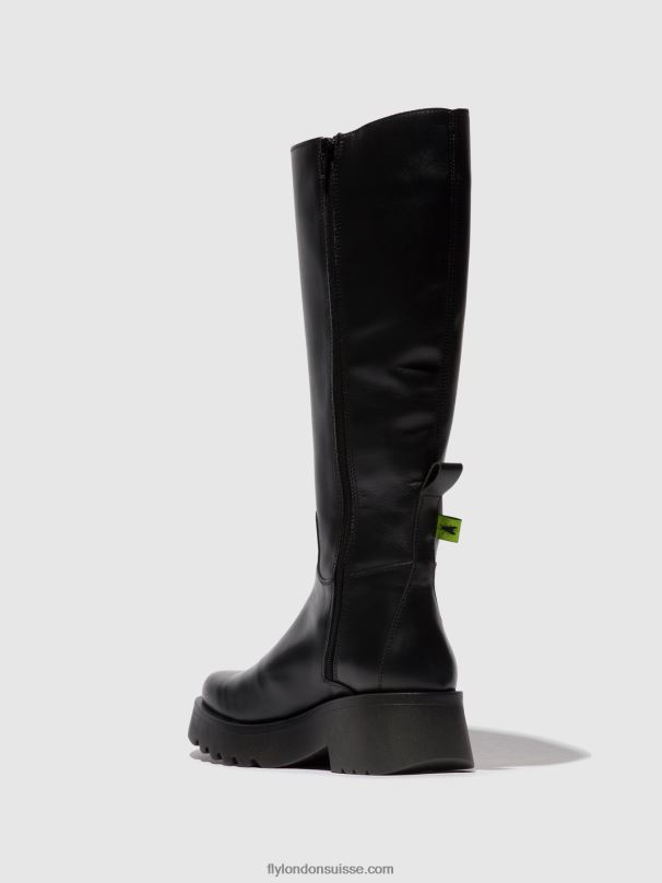 860NR302 bottes zippées mynt908 Fly London noir femmes