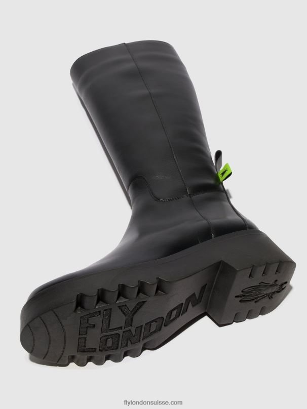 860NR302 bottes zippées mynt908 Fly London noir femmes