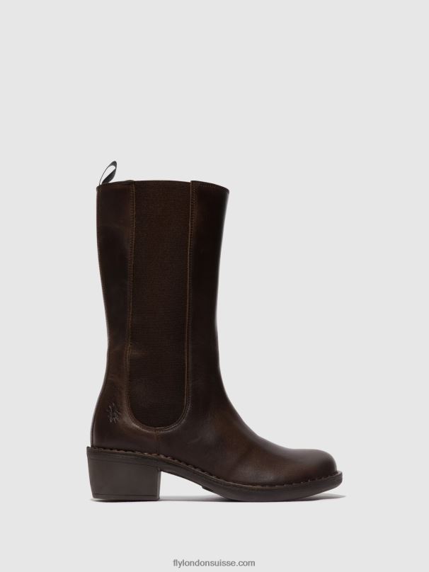 860NR303 bottes zippées mada081 Fly London ns. brun femmes