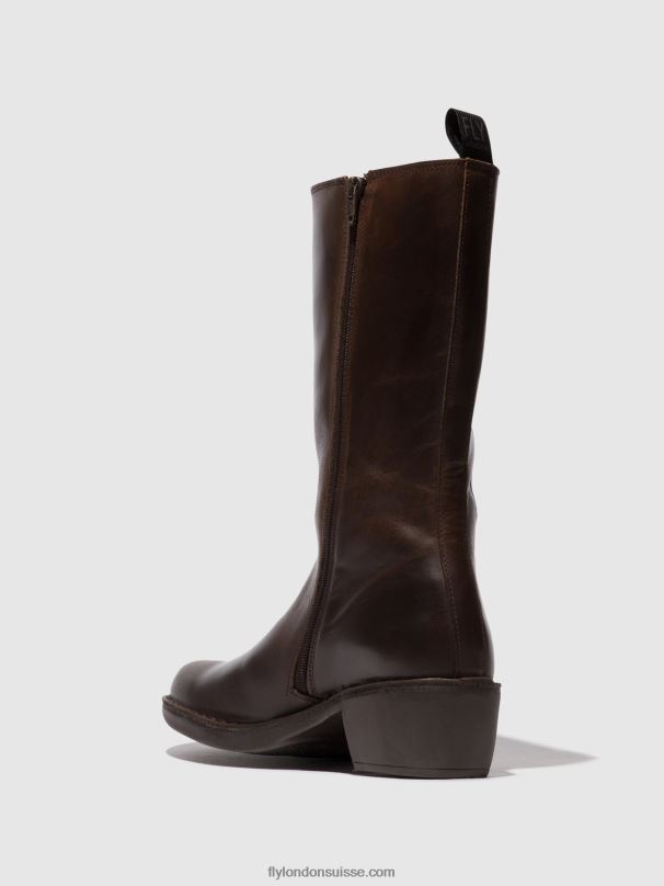 860NR303 bottes zippées mada081 Fly London ns. brun femmes