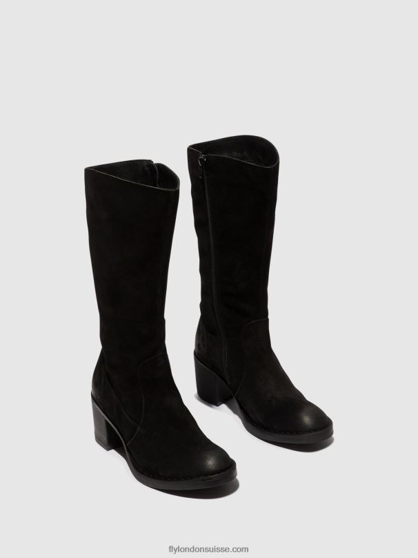 860NR304 bottes zippées balo096 Fly London noir femmes
