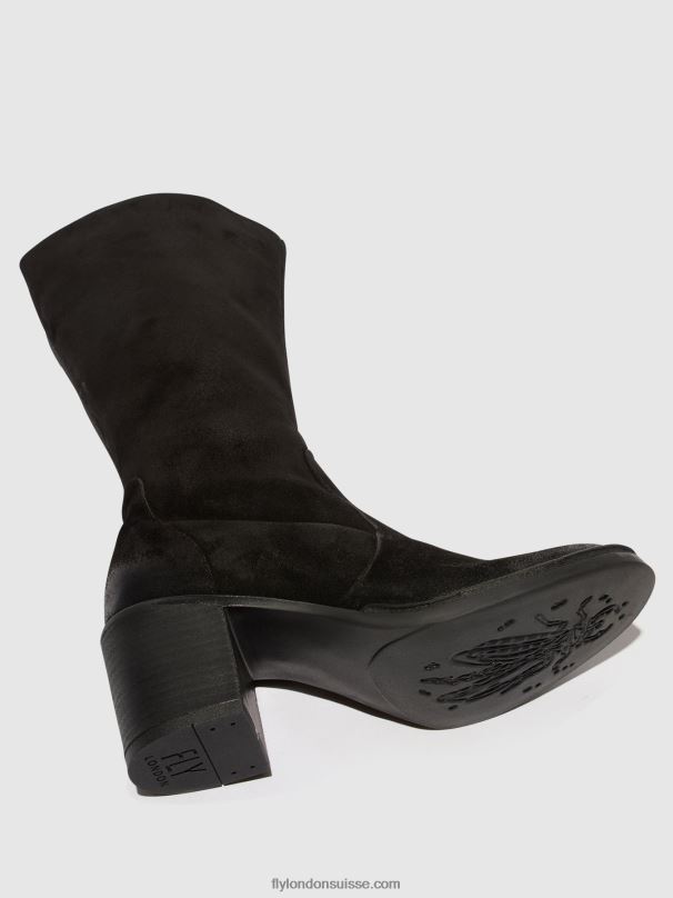 860NR304 bottes zippées balo096 Fly London noir femmes