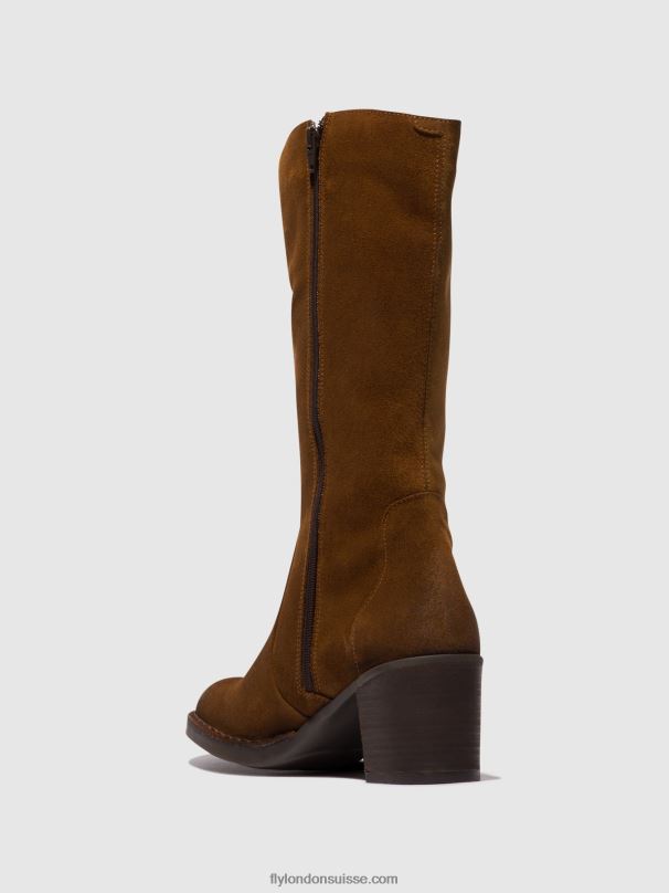 860NR305 bottes zippées balo096 Fly London chameau femmes