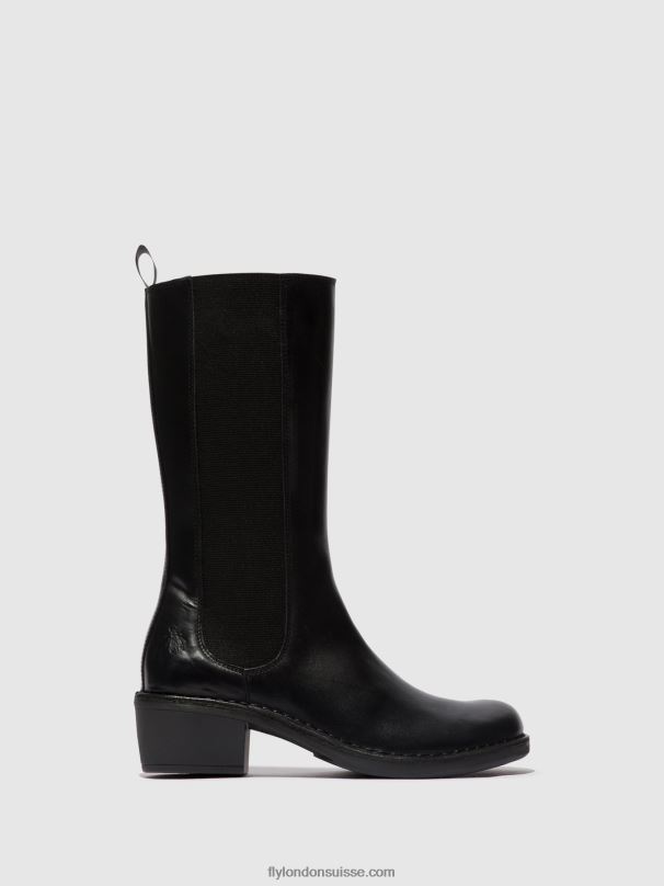 860NR307 bottes zippées mada081 Fly London noir femmes