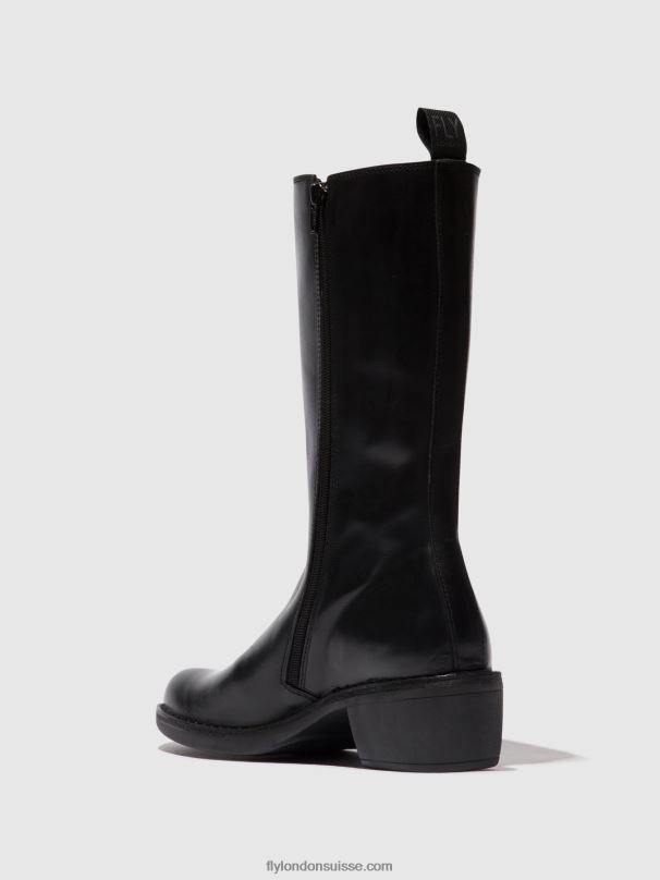 860NR307 bottes zippées mada081 Fly London noir femmes