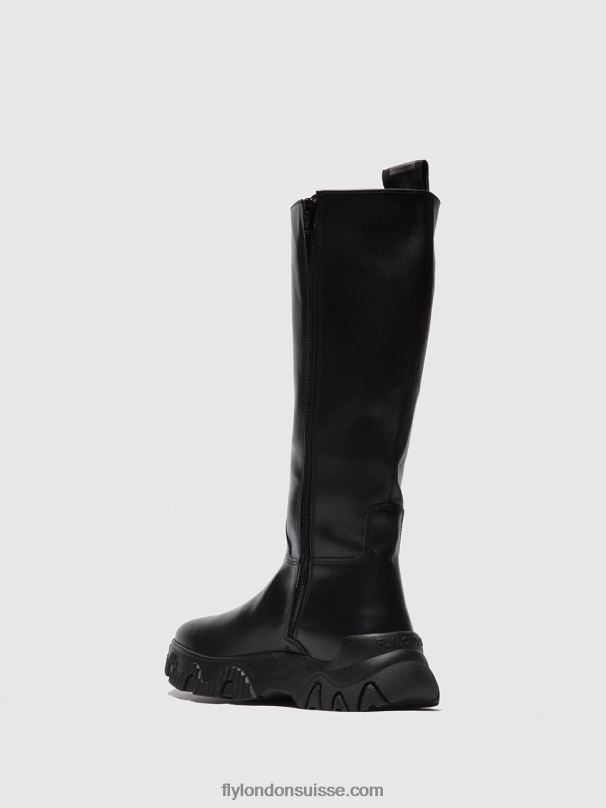 860NR312 bottes zippées febe886 Fly London tonnerre noir femmes