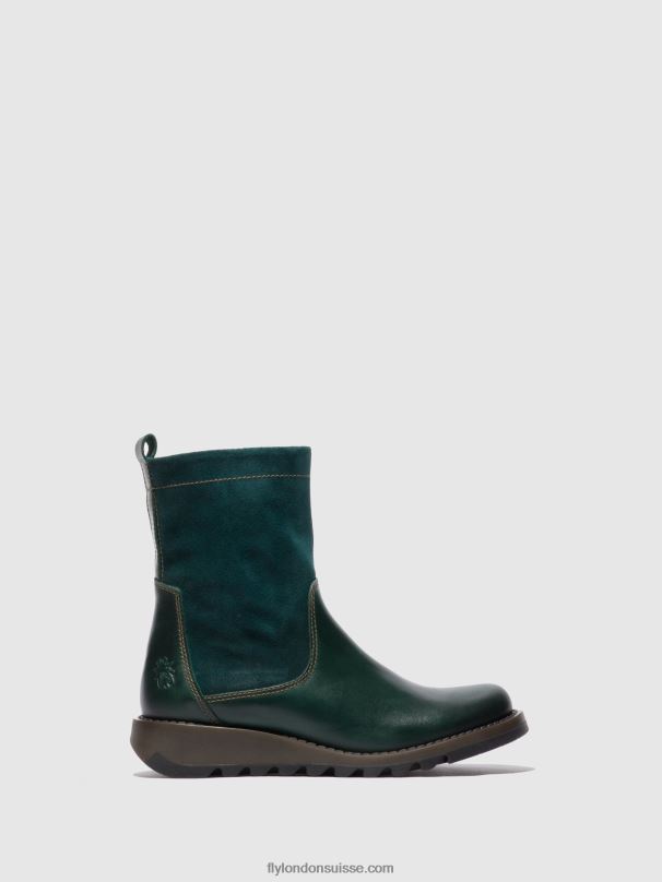 860NR316 bottes zippées sauk794 Fly London tapis/suède huilé pétrole femmes