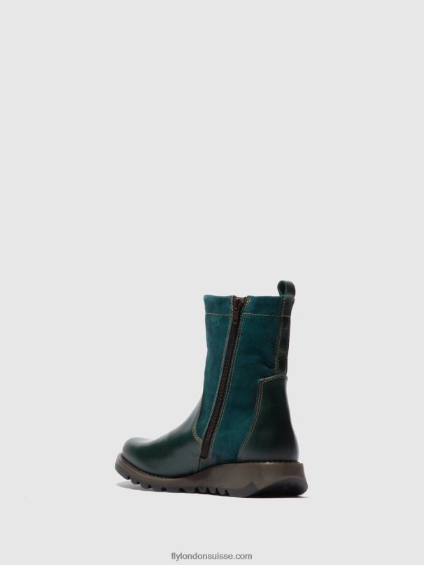 860NR316 bottes zippées sauk794 Fly London tapis/suède huilé pétrole femmes