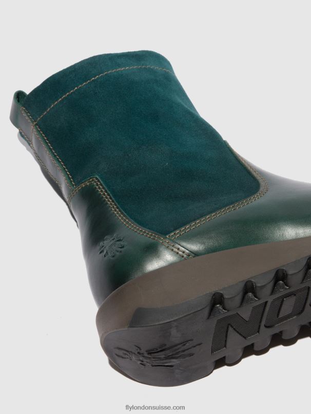 860NR316 bottes zippées sauk794 Fly London tapis/suède huilé pétrole femmes