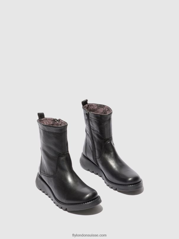 860NR317 bottes zippées sauk794 Fly London velours noir (noir) femmes