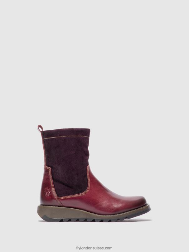 860NR322 bottes zippées sauk794 Fly London tapis/daim violet femmes