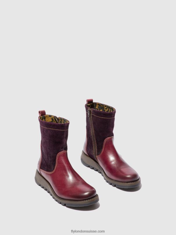 860NR322 bottes zippées sauk794 Fly London tapis/daim violet femmes