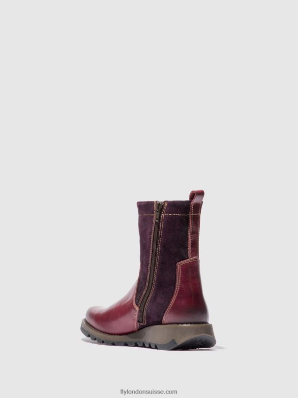 860NR322 bottes zippées sauk794 Fly London tapis/daim violet femmes