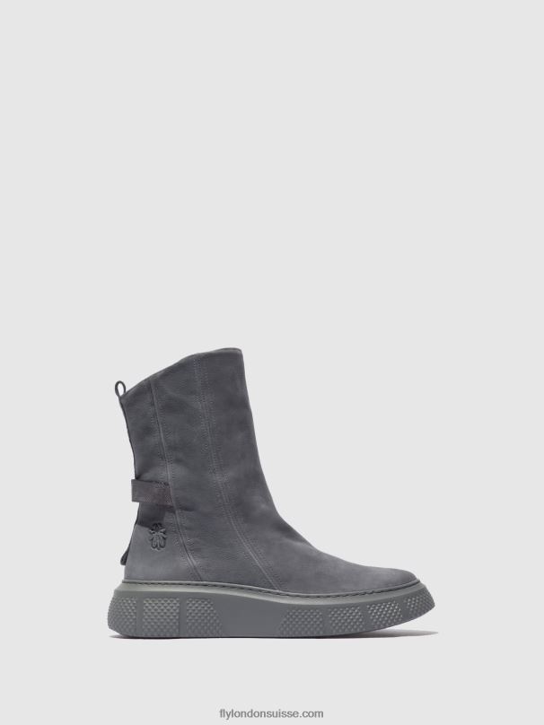 860NR323 bottes zippées esen485 Fly London sorano bleu gris femmes
