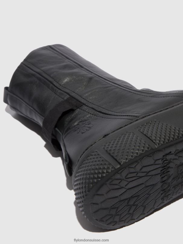 860NR325 bottes zippées esen485 Fly London Dublin noir (semelle noire) femmes