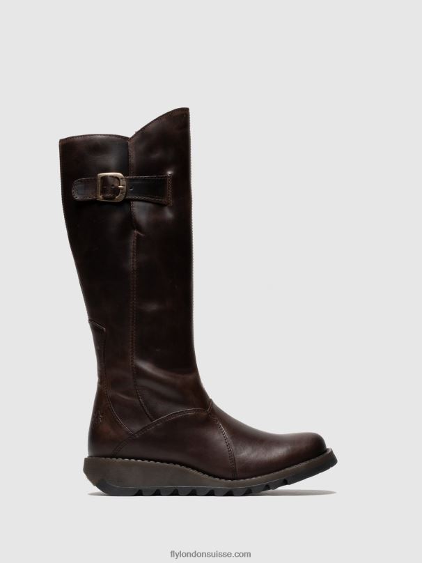 860NR342 bottes zippées mol 2 dk Fly London brun femmes