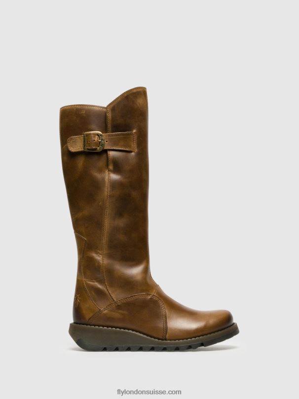 860NR352 bottes zippées mol 2 Fly London chameau femmes