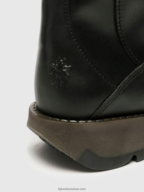860NR353 bottes zippées mol 2 Fly London noir femmes