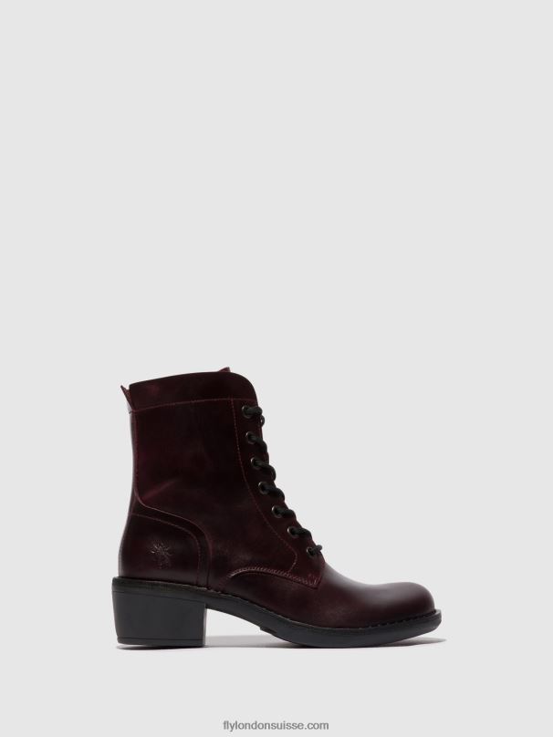 860NR100 bottines à lacets milu044 Fly London vin femmes