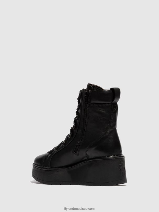 860NR102 bottines à lacets hand247 Fly London noir femmes