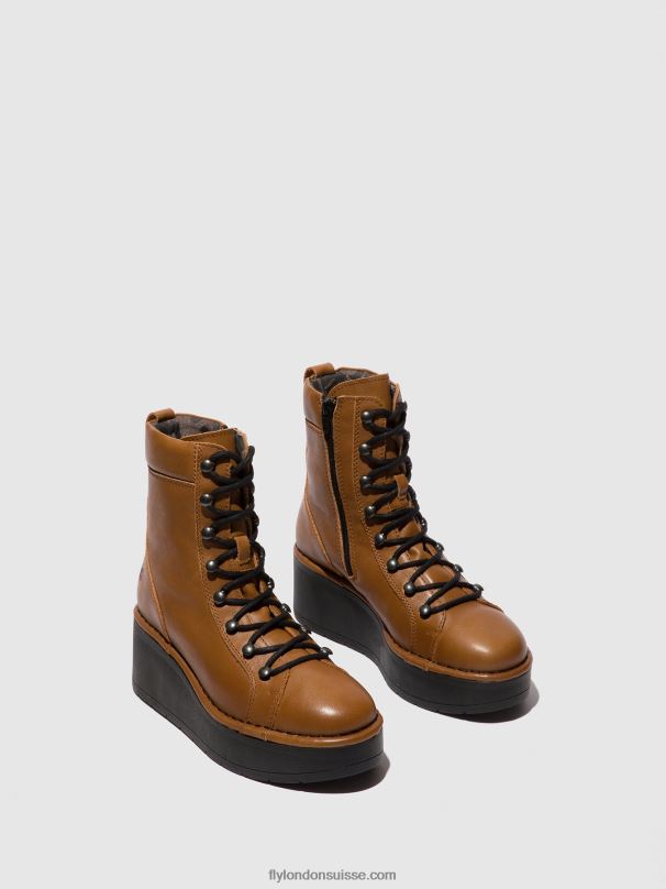 860NR103 bottines à lacets hand247 Fly London cuoio femmes
