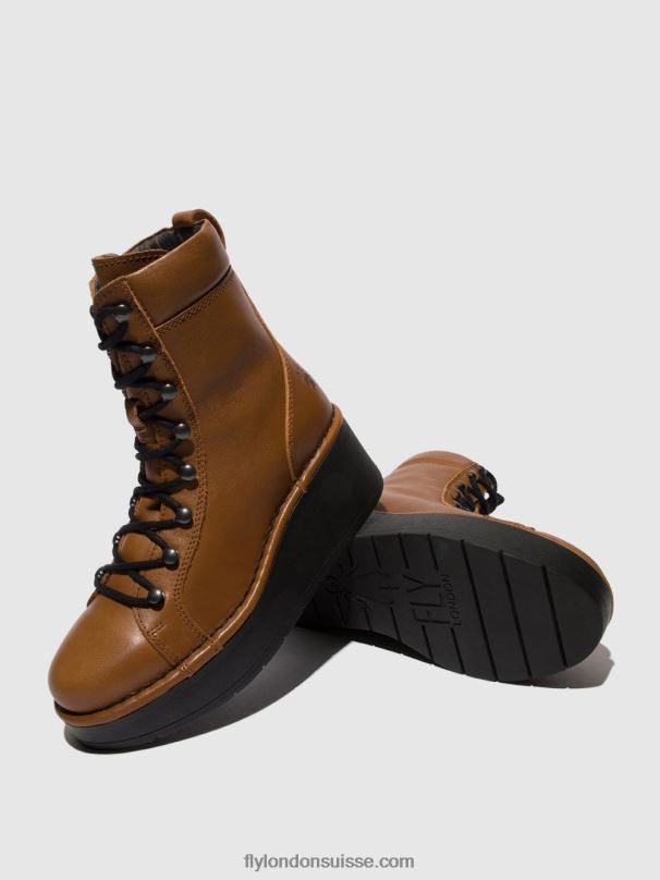 860NR103 bottines à lacets hand247 Fly London cuoio femmes