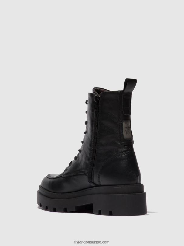 860NR104 bottines à lacets jaye878 Fly London noir femmes
