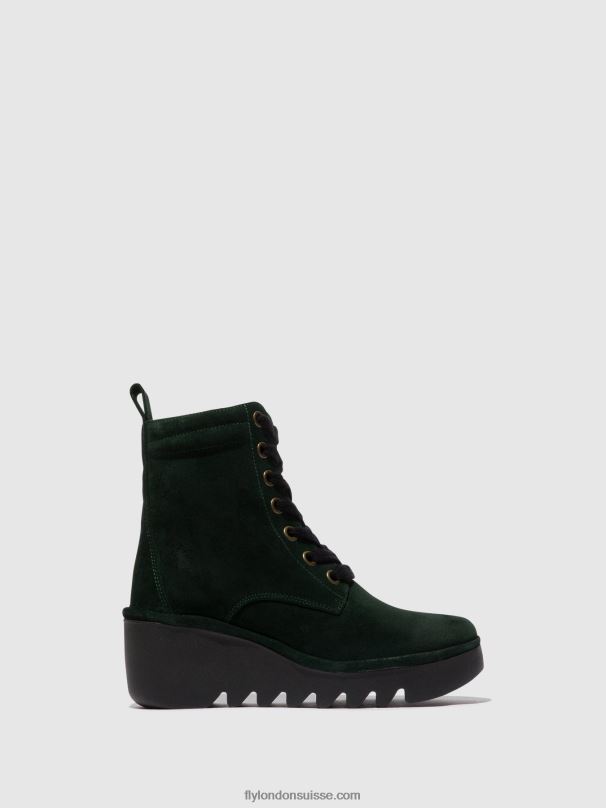 860NR105 bottines à lacets biaz329 Fly London forêt verte femmes
