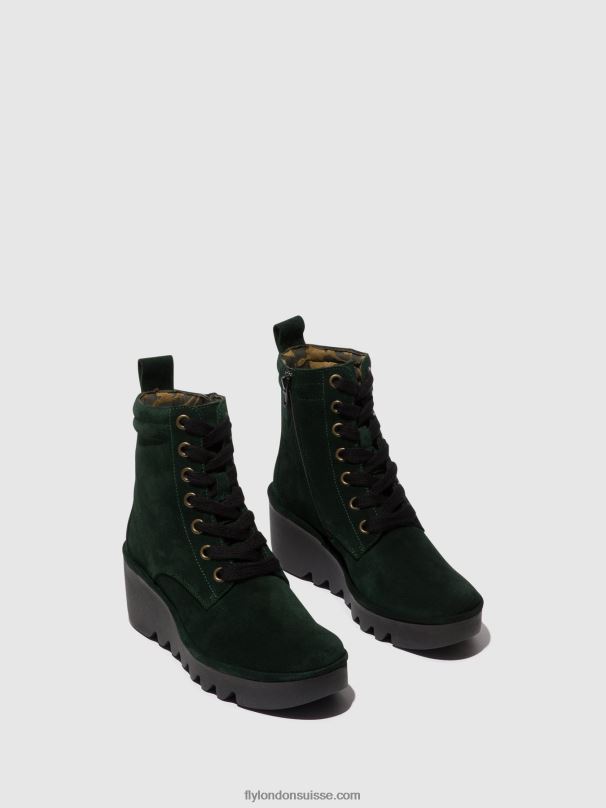 860NR105 bottines à lacets biaz329 Fly London forêt verte femmes